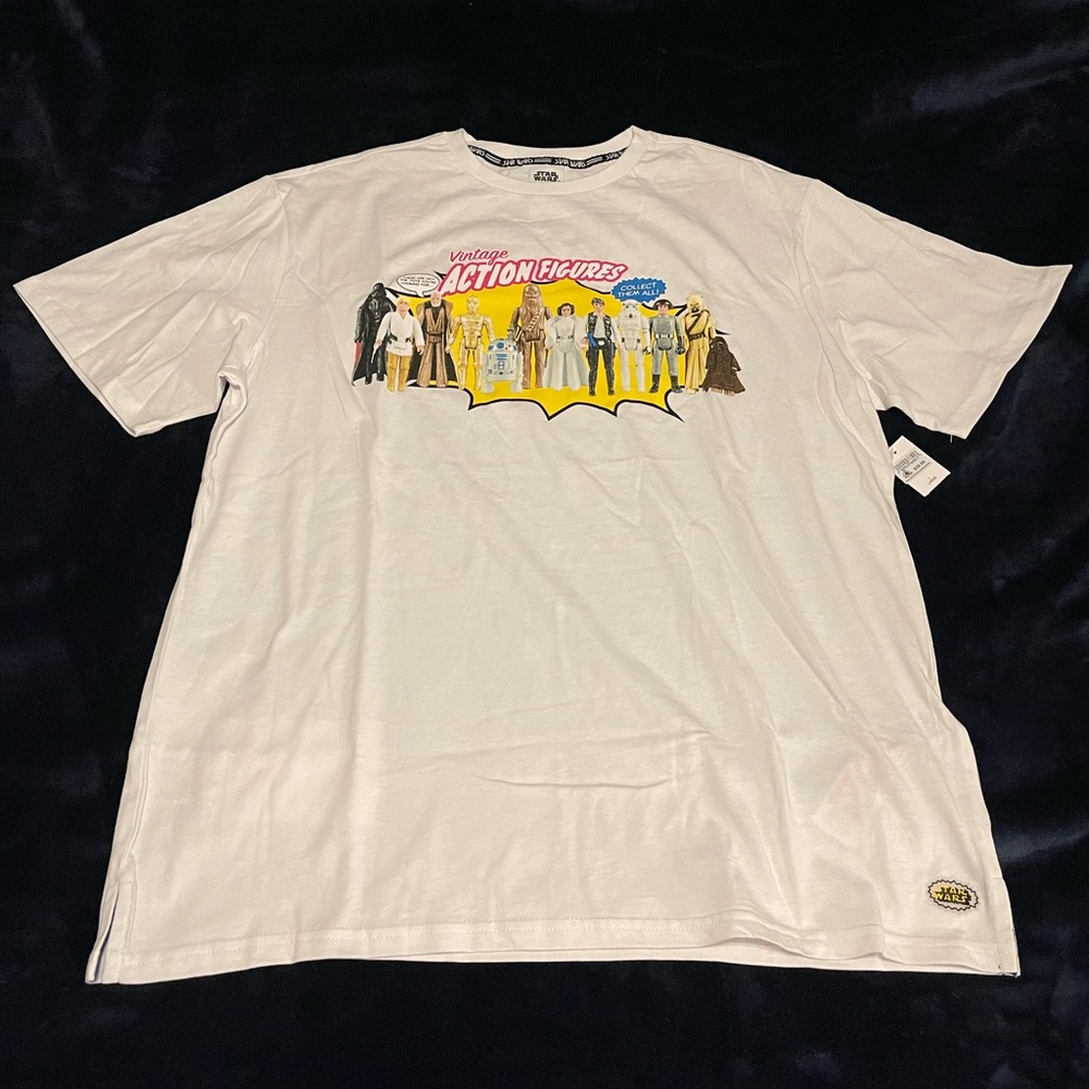 Star Wars Vintage Action Figures T-shirt Retro Disney NWT